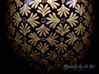 Golden Leaves Chiyogami Ukrainian Style Easter Egg Pysanky By So Jeo : Pysanky Pysanka Ukrainian Easter egg batik ukrainian easter art batik  eggshell kimono chiyogami washi origami fans cranes birds blooms gold leaf sojeo leblond artist